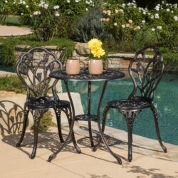 Nassau - Cast 3 Pieces Bistro Set - Copper