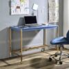 Midriaks - Writing Desk With USB - Gold / Navy Blue - Image 7