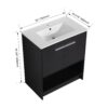 Modern Freestanding 30" Bathroom Vanity With Ceramic Sink, Soft Closing Doors Cabinet - Dark Oak - Image 3