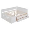 Full Size Daybed With Drawers And Shelves - White - Image 3