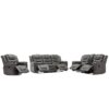 Home Theater Recliner Set Manual Recliner Chair With Wide Armrest, Two Built-In Cup Holders For Living Room - Gray - Image 21
