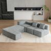 Sectional Sofa Full-Compressed Sofa Couch Free-Combined Sofa For Living Room - Gray - Image 17