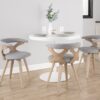 Gardenia - Mid-Century Modern Dining / Chair - White Washed / Gray - Image 8