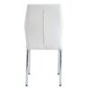 Luxury Simple Chair High Resilience Dining Chair Material With Metal Leg (Set of 6) - White / Silver - Image 14