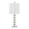 Diamond - Stacked Contemporary Crystal Table Lamp (Set of 2) - Clear / Off White / Chrome - Image 2