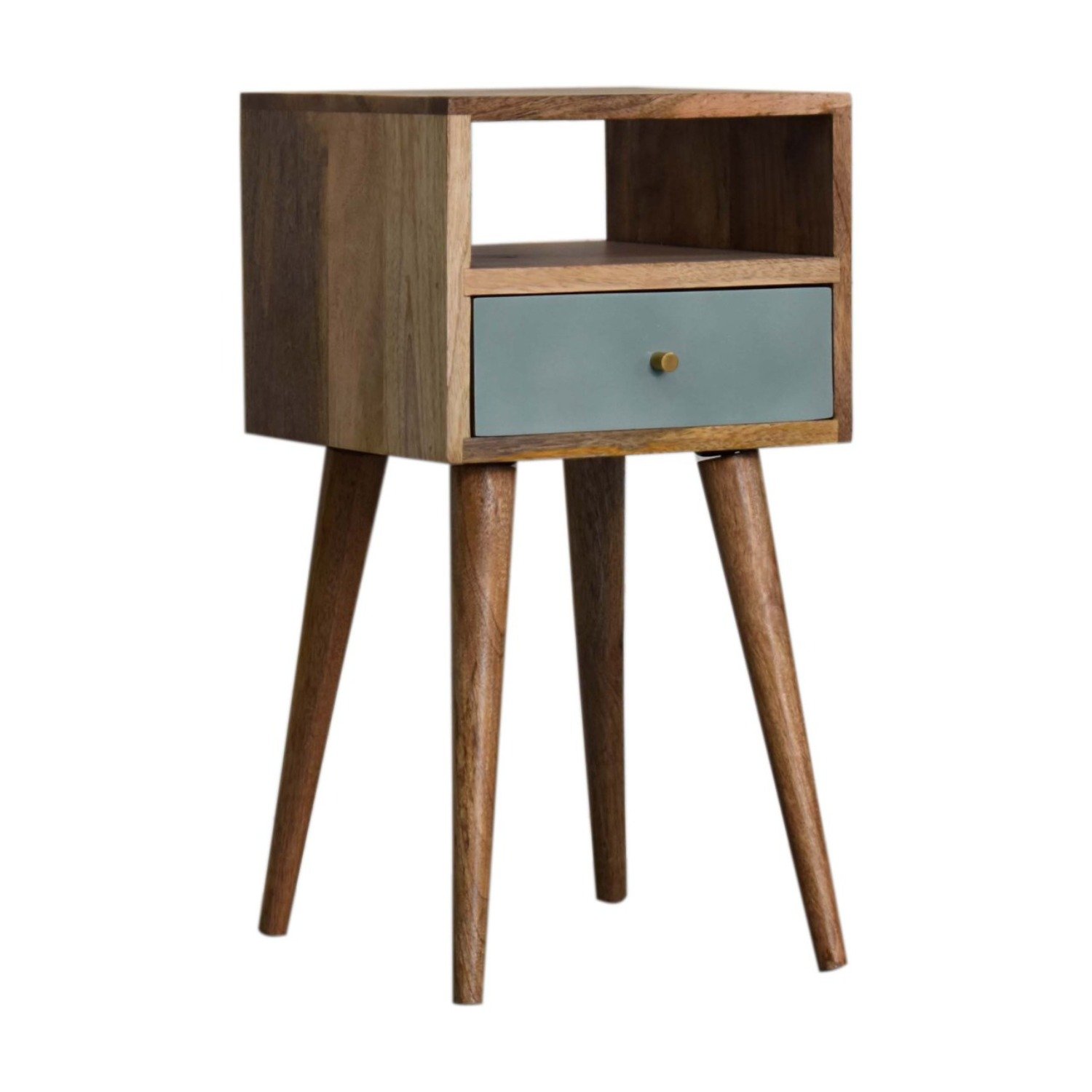 Mini Painted Bedside Table - Lake Green - Image 16