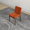 Laura - Mid-Century Modern Solid Wood Dining Chair (Set of 2) - Orange - Image 11