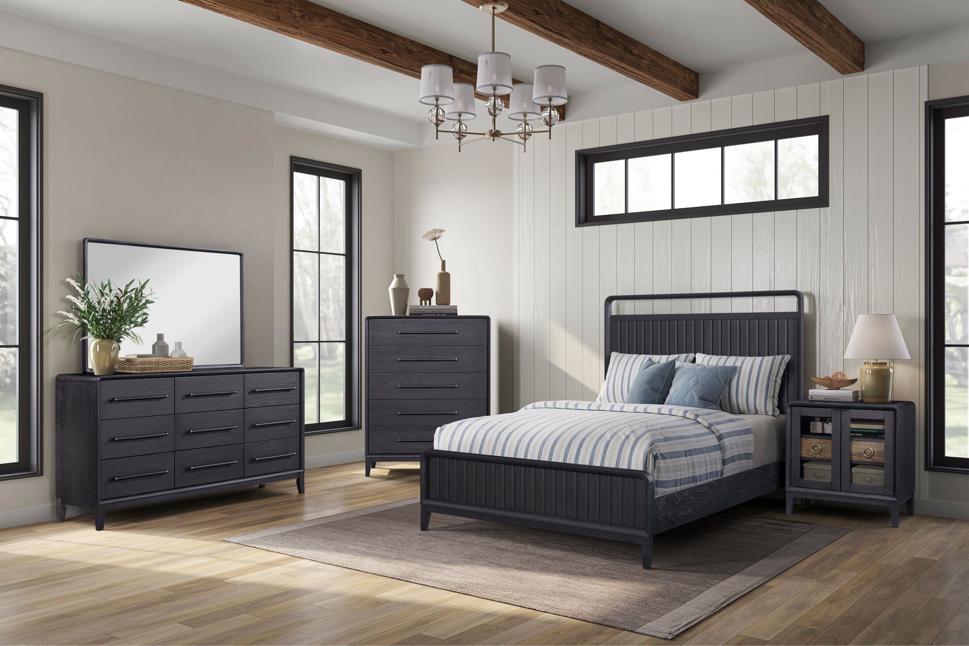 5 Drawer Chest Ample Storage - Peppercorn - Image 2