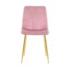 Modern Simple Light Luxury Dining Chair With Gold Metal Legs (Set of 4) - Pink Flannelette - Image 15