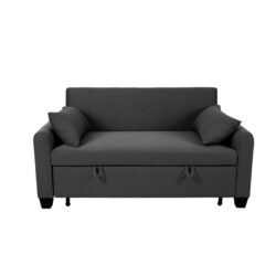 Extra Large 2 In 1 Sofa Bed With Storage, Adjustable Backrest - Gray