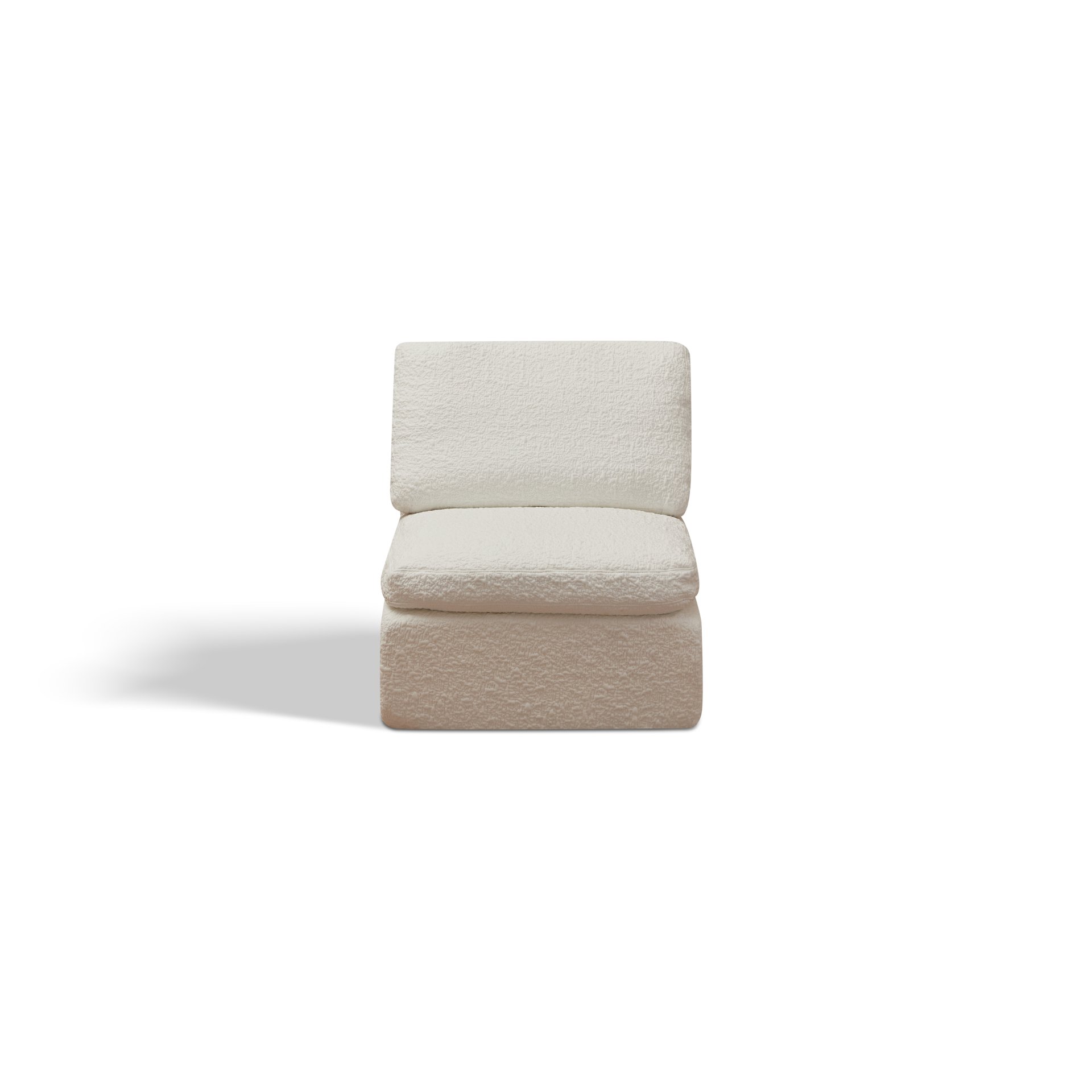 Cloud L Shape Modular Sectional Sofa With Ottoman, 3 Seater Convertible Couch - White - Image 12
