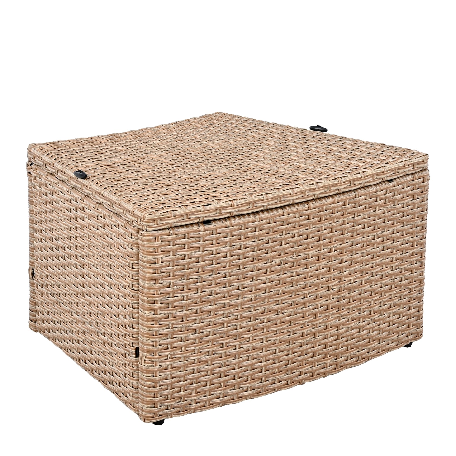 10 Piece Outdoor Sectional Half Round Patio Rattan Sofa Set, Wicker Conversation Furniture Set For Free Combination - White - Image 21