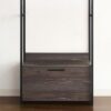 Monica - Wood And Metal Walk In Closet With 1 Drawer And Construction - Gray - Image 5