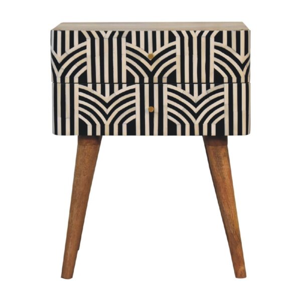 Inlay - Edessa Bone Bedside Table - Oak