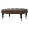 Buffalo - Leather Ottoman - Brown - Image 4