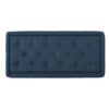 Hyatt - Suede Storage Ottoman With Tufted Top And Dark Wooden Legs - Navy Blue - Image 10