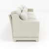 Elegant 3 Seater Sofa With Lumbar Pillow Chenille Upholstery Wooden Base Ergonomic Design - Beige - Image 24