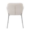 Daniella - Contemporary Dining Chair (Set of 2) - Chrome / Cream - Image 5