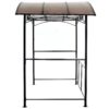 Grill Gazebo 8X5Ft, Outdoor Patio Canopy, Bbq Shelter With Steel Hardtop And Side Shelves - Black - Image 12