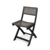 Bistro Foldable Chair With Wicker Backrest (Set of 2) - Gray / Brown - Image 6