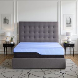 Refresh - 12" California King Size Hybrid Cooling Gelcare Memory Foam And Coil Mattress - Blue