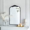 Classic Design Mirror With And Baroque Inspired Frame For Bathroom Or Entryway Console Lean Against Wall - Black - Image 4