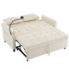 Loveseat Sofa Pull Out Sofa Bed Sleeper Sofa With A Reversible Backrest Cushion, Side Pockets, 2 USB Ports And A Phone Holder For Living Room - Beige - Image 20