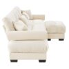 Super Comfort Oversized Modular Sectional Sofa Couch With Movable Ottoman - Cream - Image 14