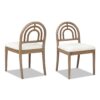 Leon - Arched Back & Upholstered Dining Chair (Set of 2) - Ivory White - Image 10