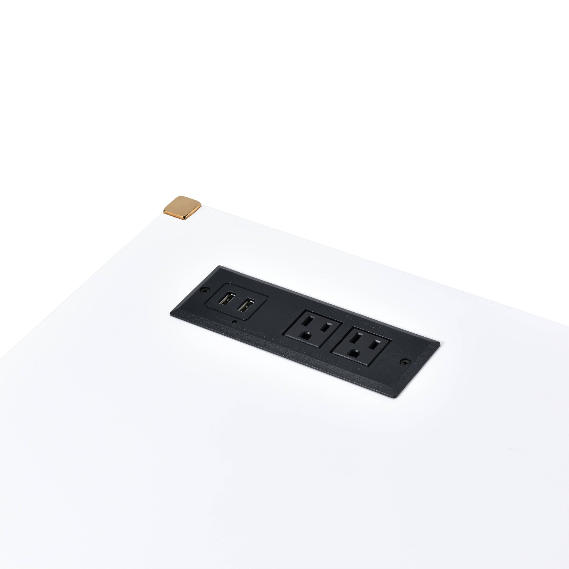 Midriaks - Writing Desk With USB - Golden / White - Image 3