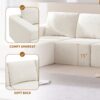 Modular U Shaped Sectional With Ottomans, Luxury Cloud Floor Couch With Deep Seat Fully Compressed Upholstered Sofa - Beige - Image 23