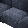 U - Shaped Sectional Sofa Modular Sofa Couch With A Movable Ottoman, A Coffee Table With Hidden Charging Devices For Living Room - Blue - Image 24
