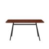 Contemporary V Leg Veneer Dining Table - Dark Walnut - Image 2