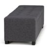 Laredo - Large Storage Ottoman - Slate Gray - Image 3
