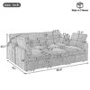 Modern Sectional Sofa Modular Sofa U Shaped Sofa Couch With Movable Ottoman, USB Ports, Phone Holder - Brown - Image 2