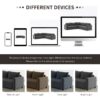 Modern Modular Sectional L Shaped Corner Couch Set With Wide Seat, Minimalist Style Oversized Comfy 5 Seat Sofa With Pillow - Gray - Image 10