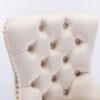 Thick Golden Swivel Velvet Barstools Adjusatble Seat Height From 27-35", Modern Upholstered Bar Stools With Backs Comfortable Tufted For Home Pub And Kitchen Island (Set of 2) - Beige - Image 10