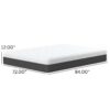 Pur Chill - 12" California King Soft Mattress With Phase Change Cooling Fabric - White / Gray - Image 8