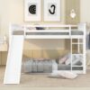 Full Over Full Bunk Bed With Slide And Ladder - White - Image 4