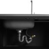 Outdoor Movable Kitchen Sink Patio Modular Kitchen Sink Station With Cabinet For Garden, Patio, Backyard - Matte Black - Image 27