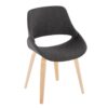 Fabrico - Mid-Century Modern Dining Chair (Set of 2) - Natural / Charcoal - Image 2