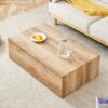 Modern Coffee Table With Smooth Light Wood Texture Patterns Material - Natural Wood - Image 4
