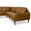 London - Leather Sectional Sofa Right Facing - Tan - Image 2