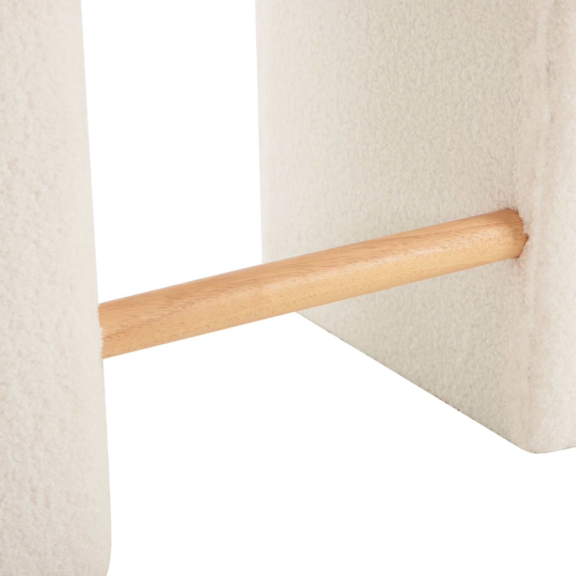 Boucle Stool (Set of 2), Dining Chairs For Home Kitchen Island - White - Image 13