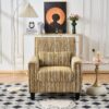 Accent Chair With Arms, Comfy Armchair For Living Room - Yellow - Image 2