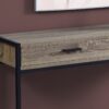 Accent Console Table For Entryway, 2 Storage Drawer, Contemporary And Modern - Taupe - Image 2
