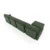 Stylish Four Seater Sofa With Movable Ottoman Ergonomic Design Wooden Base - Green - Image 23