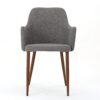 Elegant Dining Chair With Contoured Support - Light Gray - Image 7