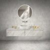 Marble Bathroom Accessories Set, Natural Stone - Beige / Gold / Beige / Yellow - Image 9
