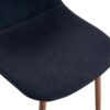 Luxury Simple Chair (Set of 4) Linen Cotton High Resilience Dining Chair With Metal Color Leg - Black / Walnut - Image 16